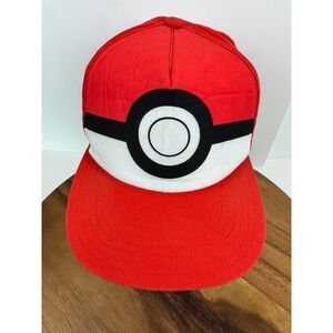 Pokemon Hat Cap Pokeball Red Youth Snapback J&F One Size‎ OSFM